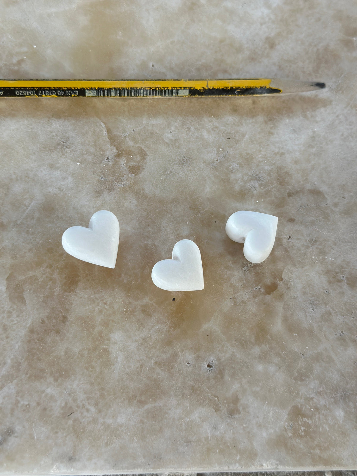 Heart made of white marble from Thassos