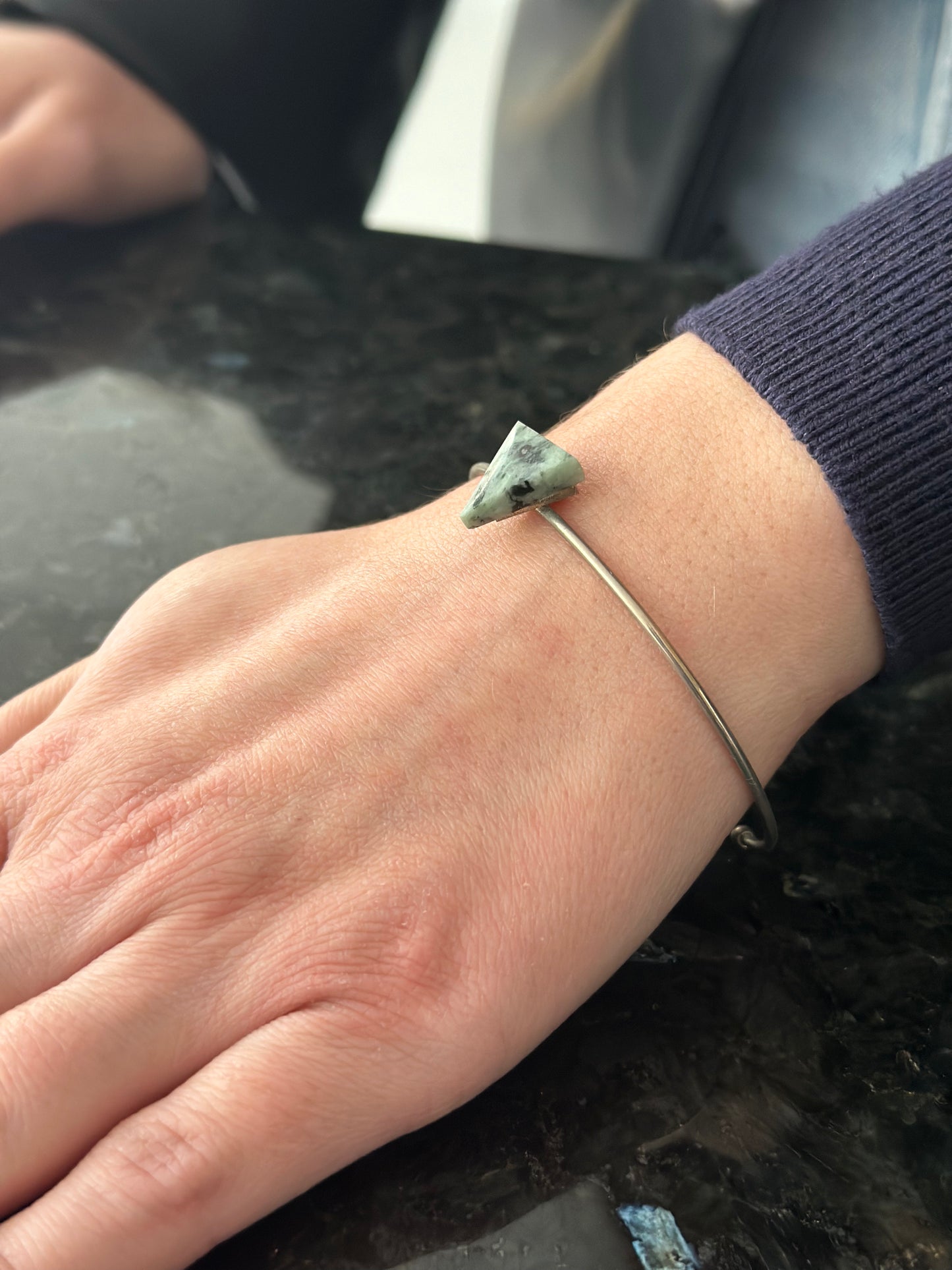 Green Tinos marble triangle bracelet