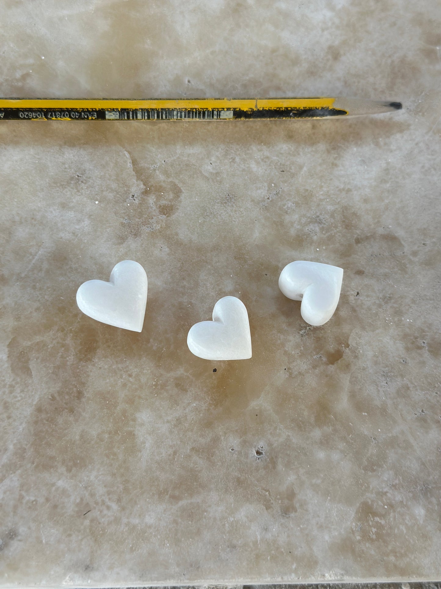 Heart made of white marble from Thassos