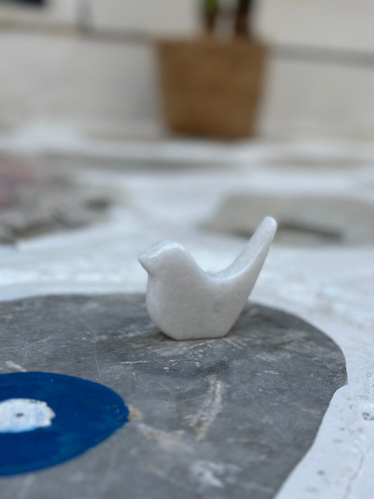 Λευκό περιστέρι από μάρμαρο μικρό μέγεθος