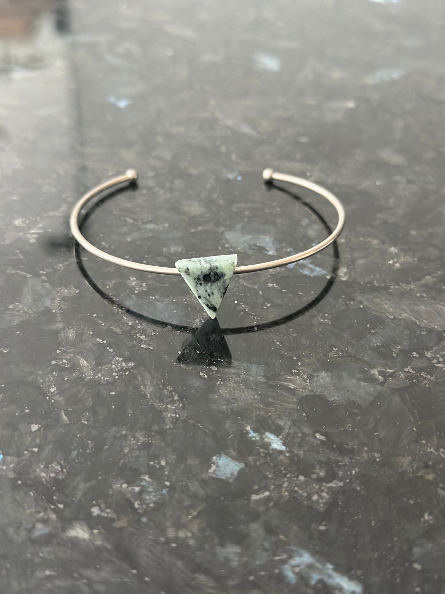 Green Tinos marble triangle bracelet