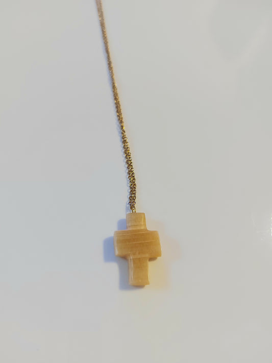 Yellow Onyx Cross