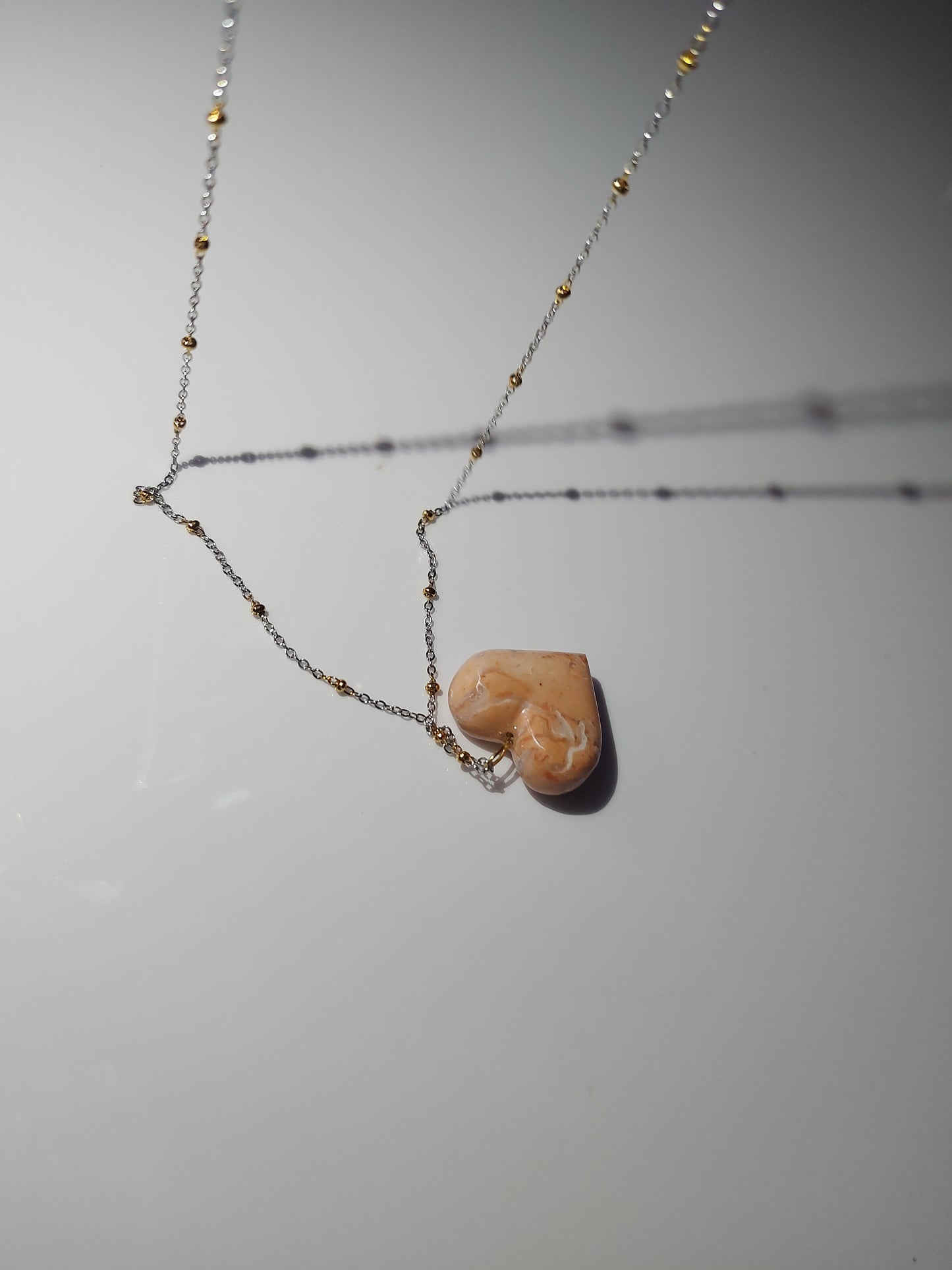 Pink marble "Rosalia" in heart shape