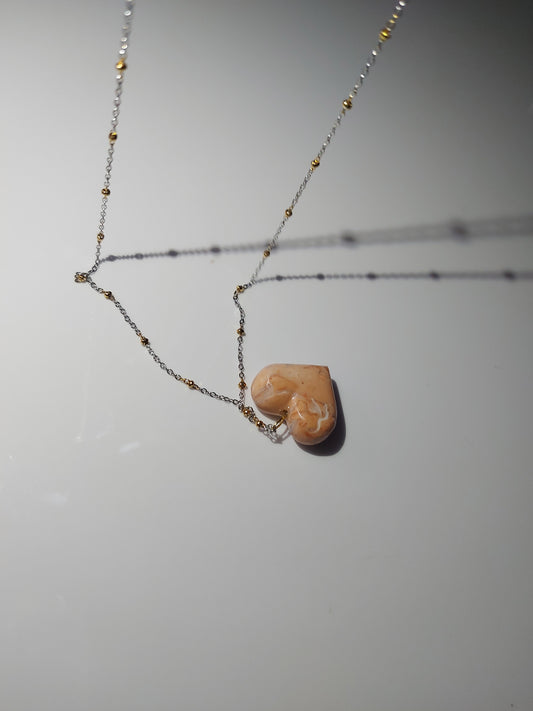 Pink marble "Rosalia" in heart shape