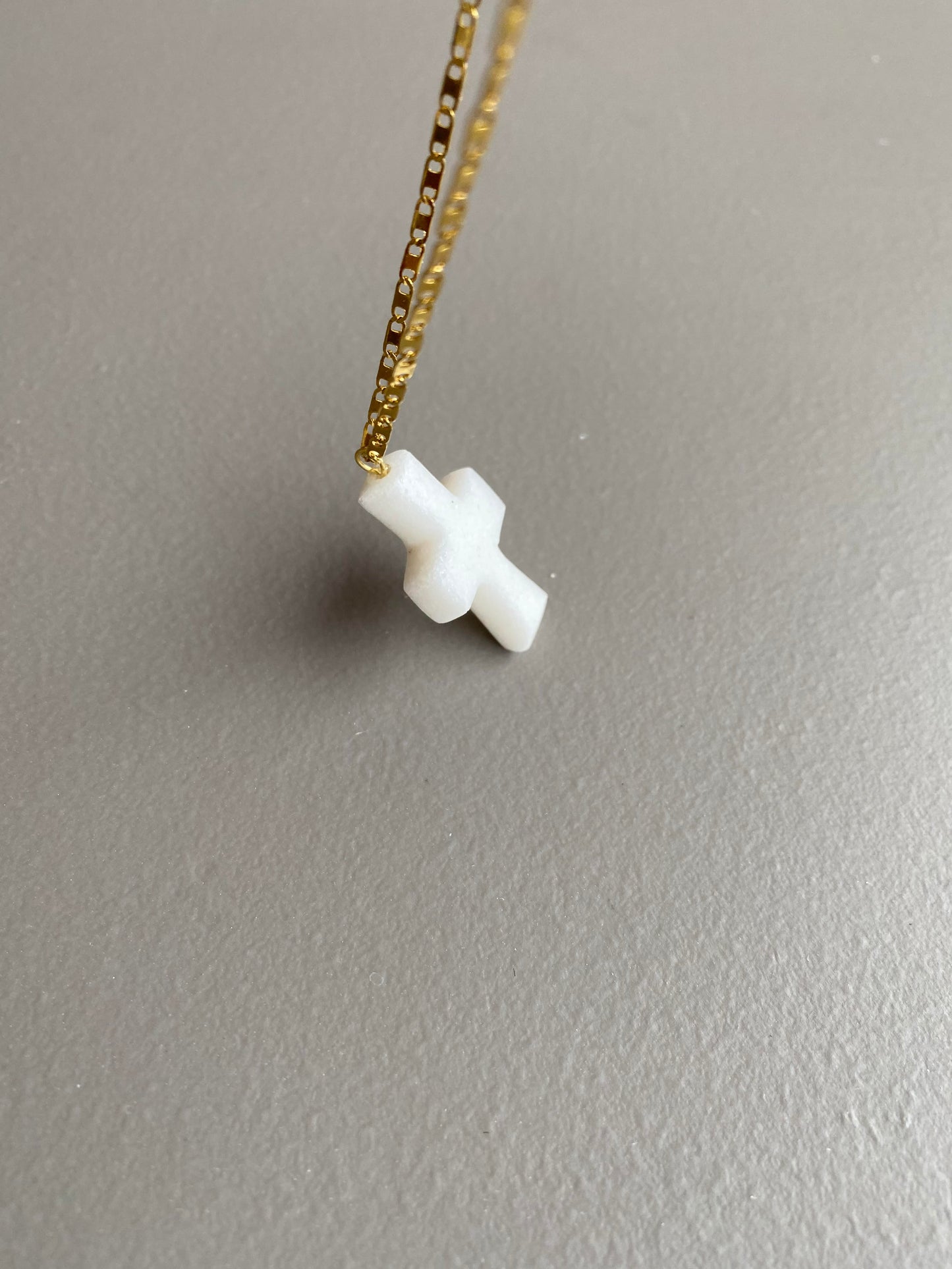 Cross made of white marble from Thassos